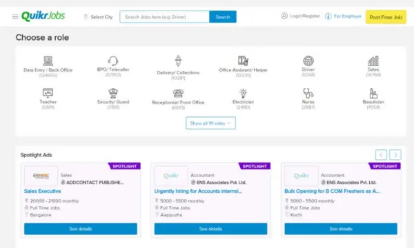 Quikr jobs, job portals, job boards, job, top job portals, best job portals, top job portals in India, best job portals in India, work from home jobs, remote jobs, online jobs, monster jobs, work from home, linkedin jobs, free job posting sites, job search, freelance, part time jobs, job search sites, freelance jobs, jobs hiring, job sites, online jobs from home, job posting, part time work from home jobs, IT Jobs, online work from home