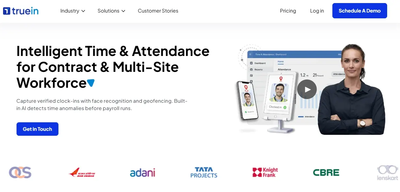Truein, Best Attendance Apps for Employees in India