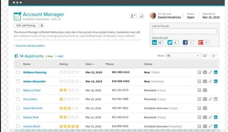 Candidate tracking system in UAE