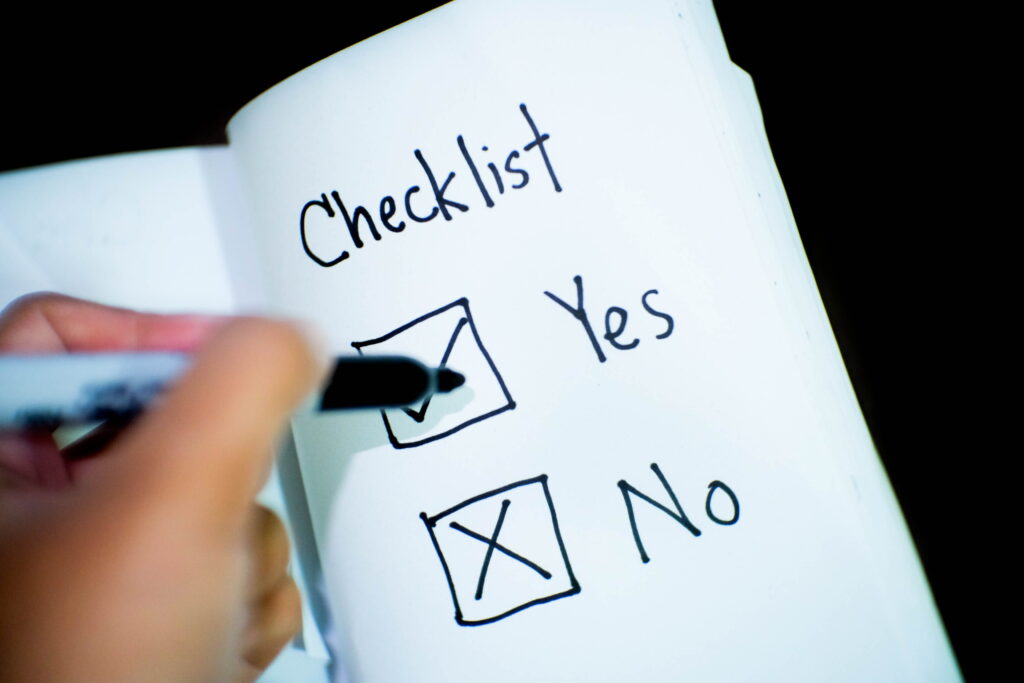 Checklist for new hires