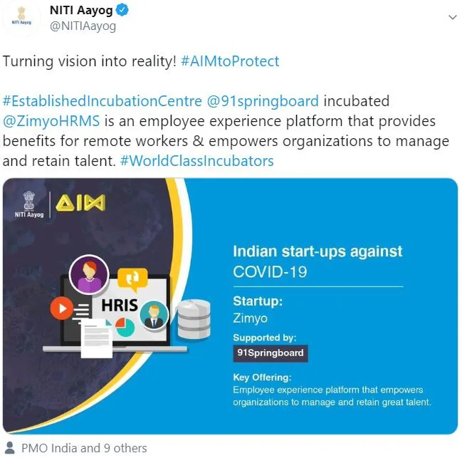 Niti ayog Tweet