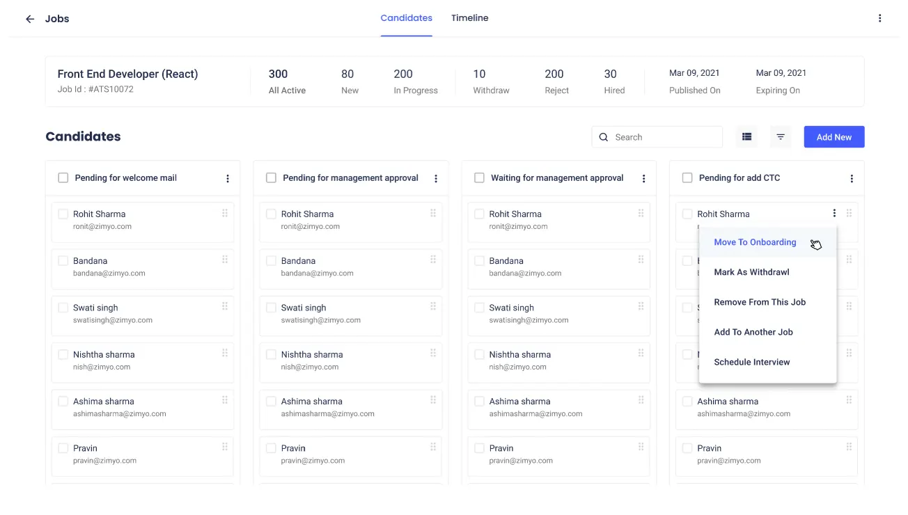 Onboarding in Recruitment Management Software