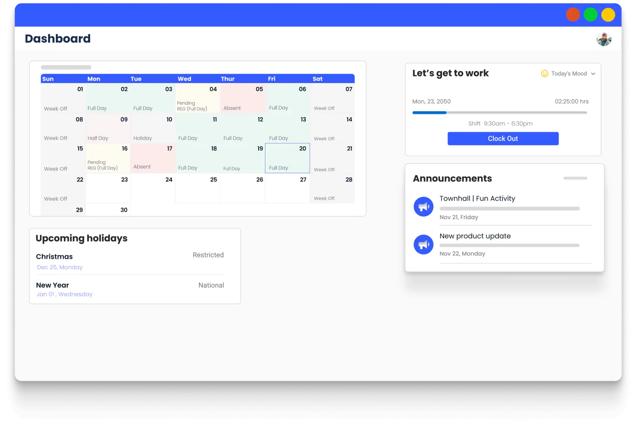 Dashboard HRMS