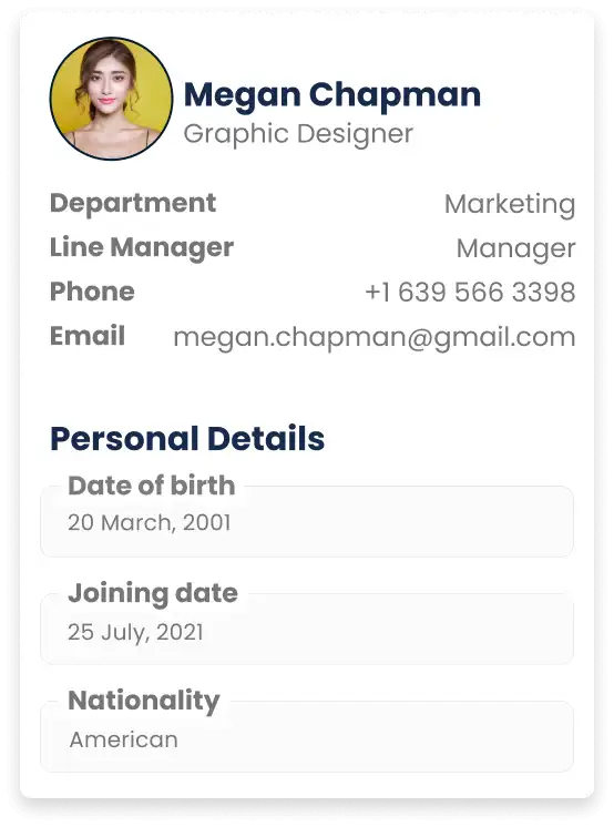 Employee Personal Details