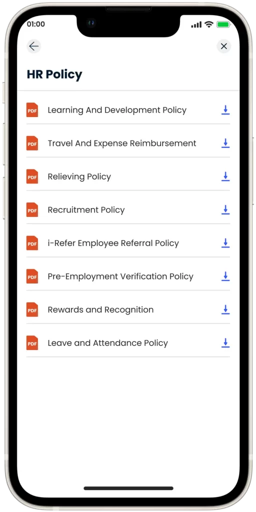 View & download policies-Employee Self Service|Zimyo HRMS