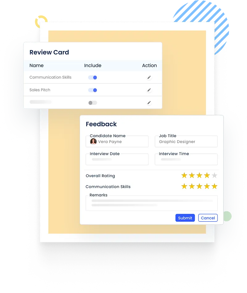Candidate Review Cards in Candidate Management Software