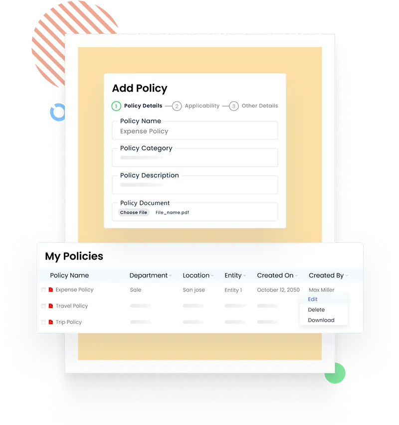 expense policies in expense management software