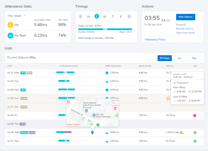 Top attendance management software in India