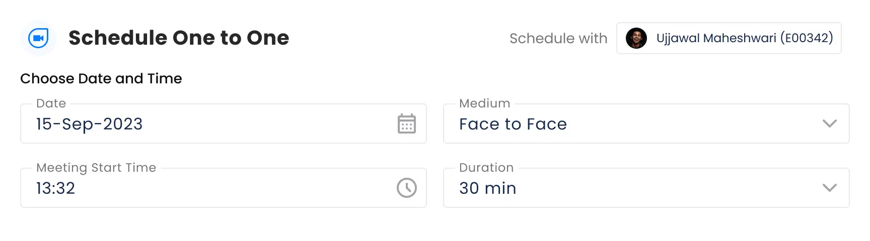 Schedule one-on-one