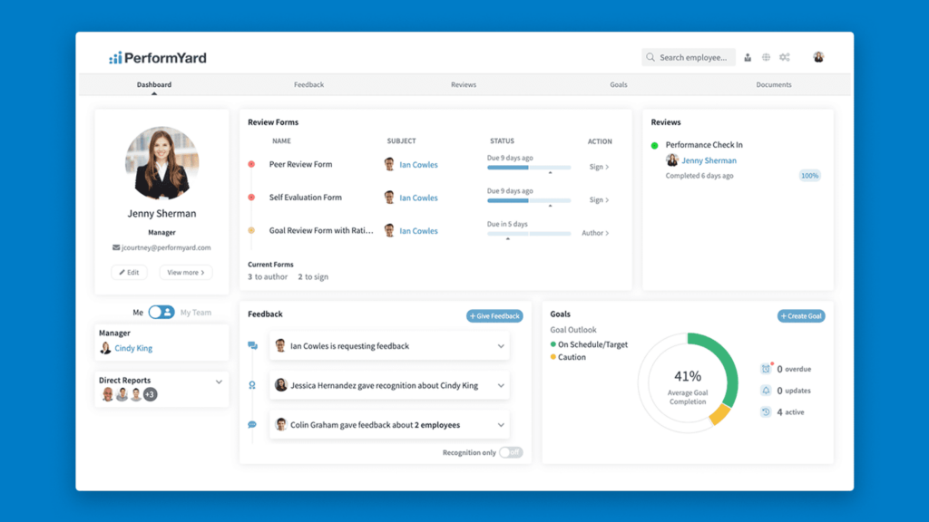 performyard performance management system