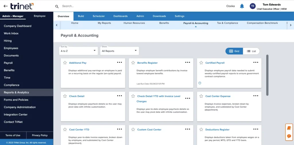 trinet payroll