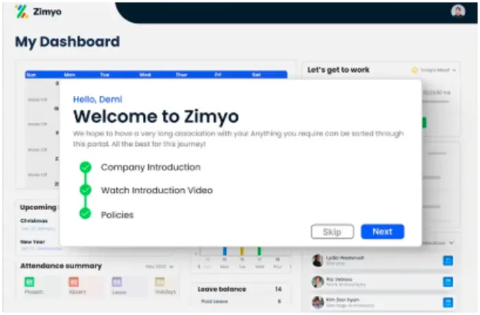 Zimyo Human resource information system HRIS