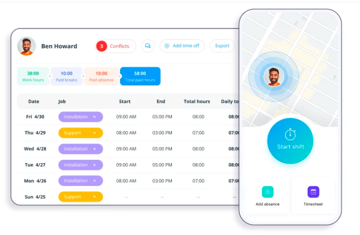 connecteam time and attendance software in Thailand