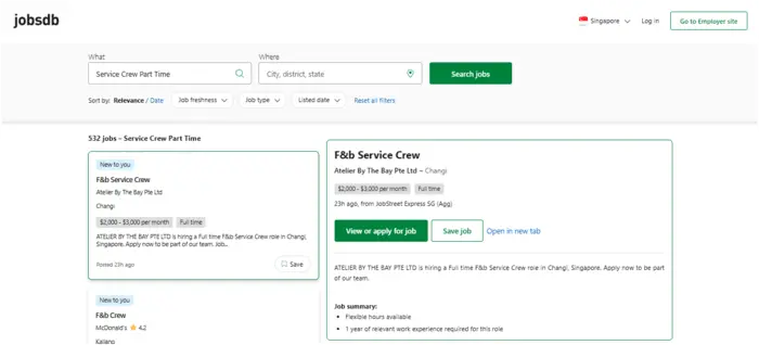job sites in singapore