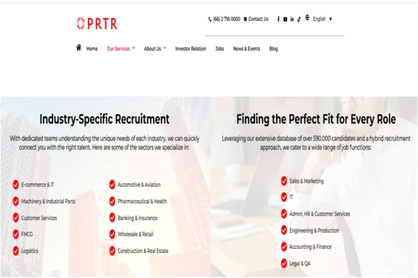 prtr recruitment agencies in thailand