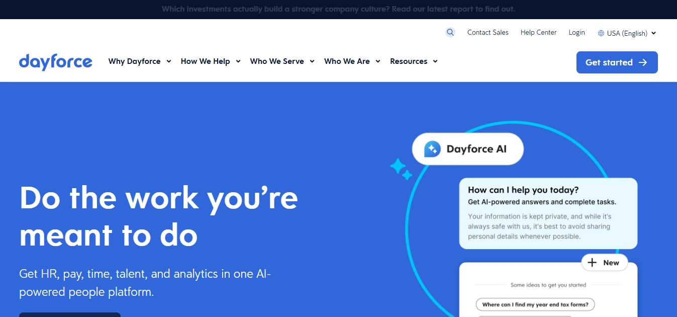 Dayforce dashboard