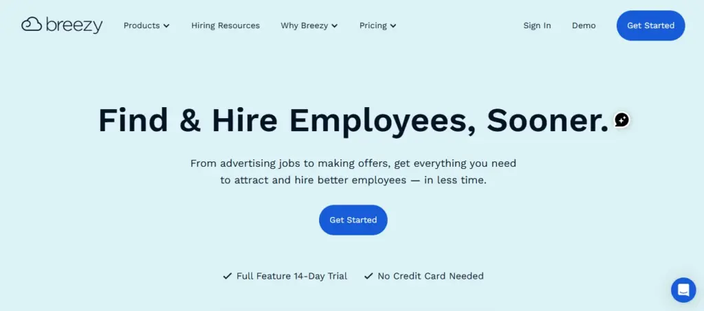 Breezy HR home page