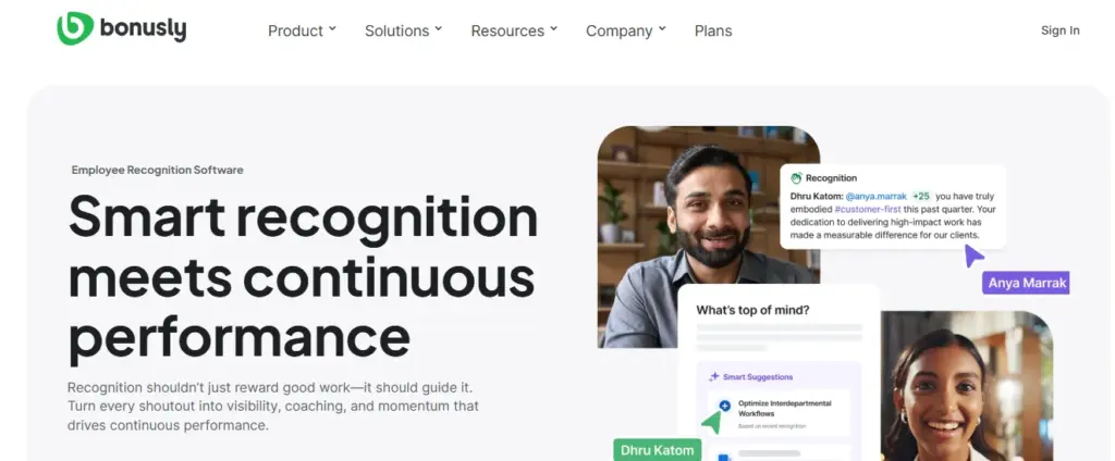 Bonusly, team management software