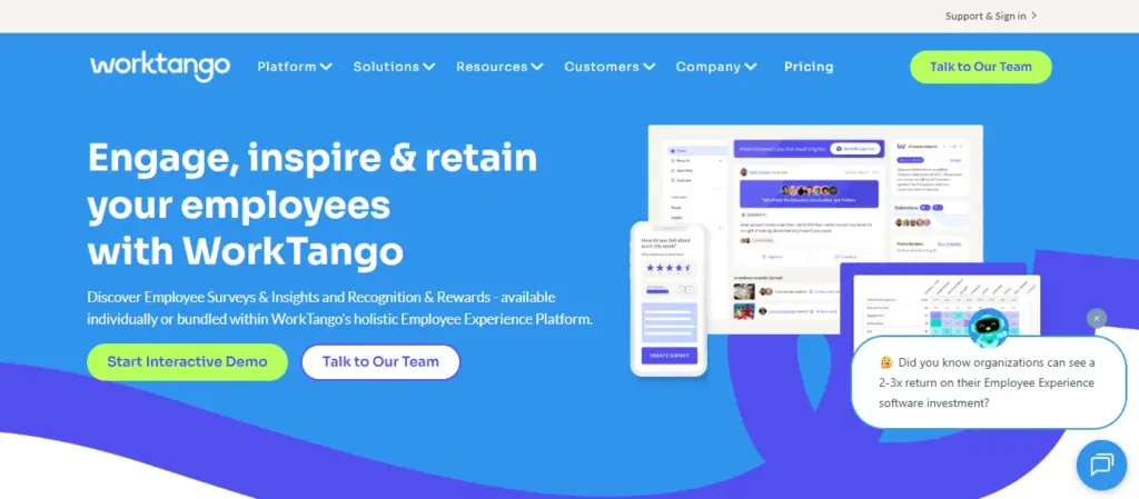 worktango, employee engagement software