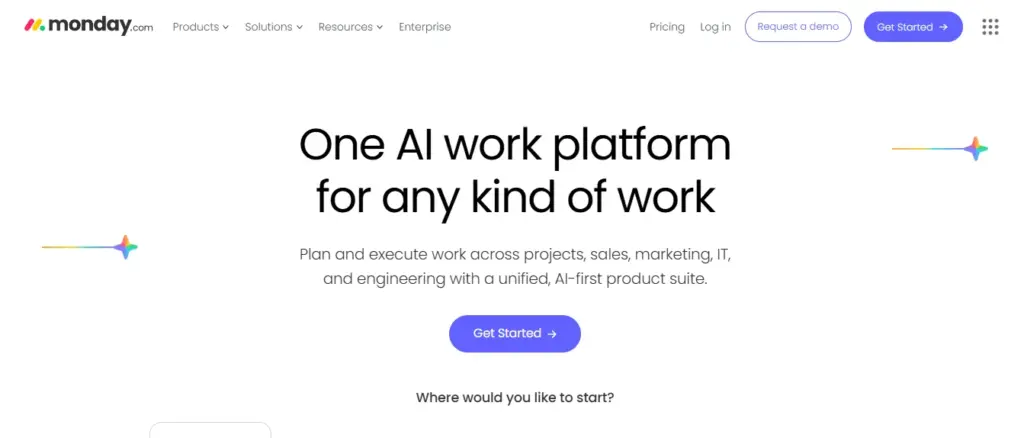monday.com, project management software