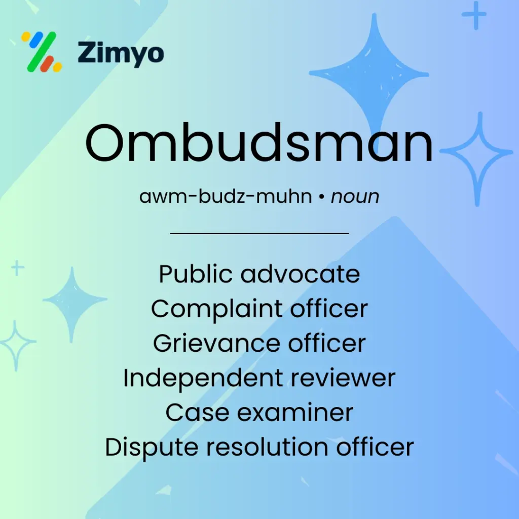 Ombudsman Synonyms