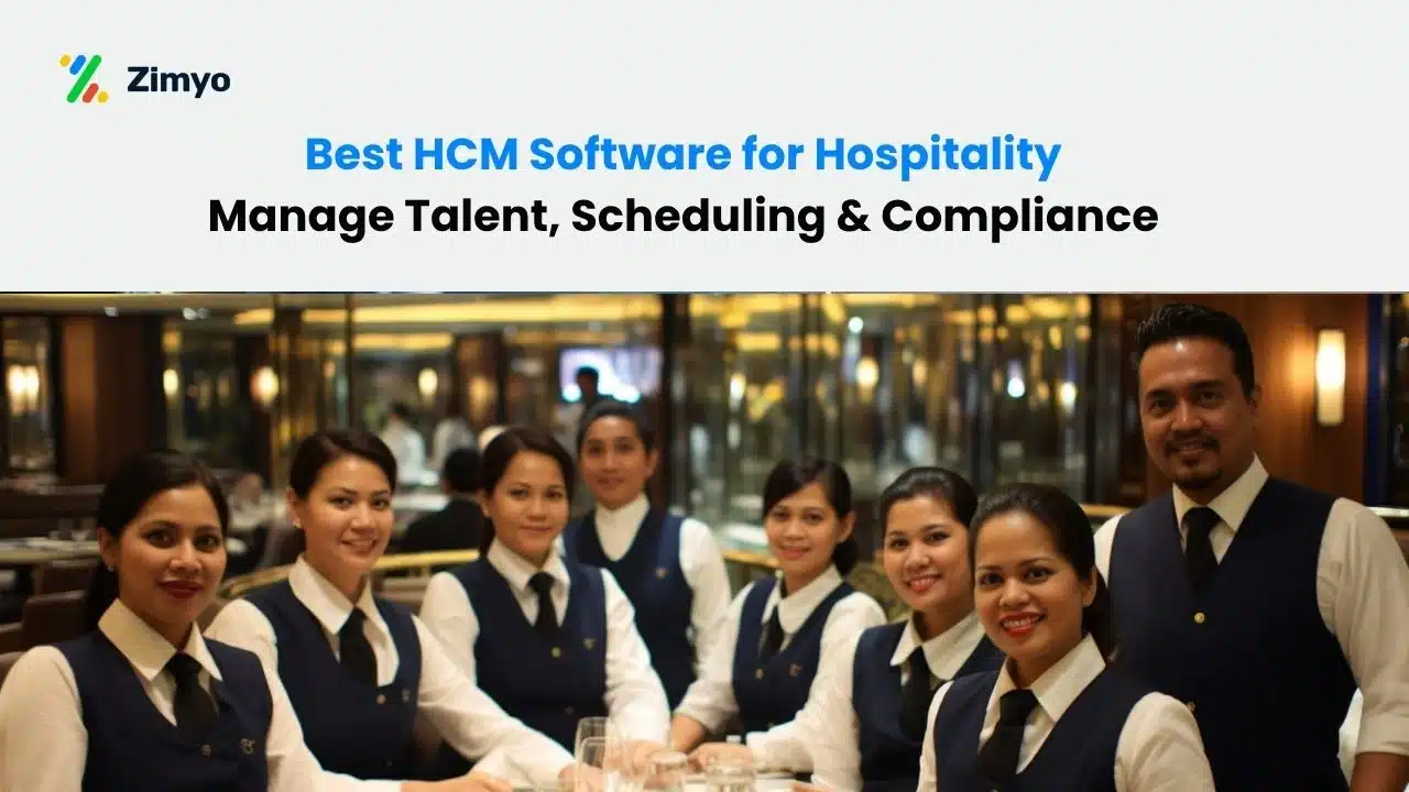 Best HCM software for hospitality industry showing employee management, scheduling, and compliance on a digital system